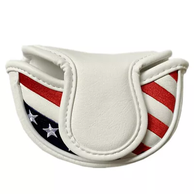 USA Half Mallet Putter Cover Headcover Magnetic Mid Mallet Putter Headcover Golf • $18.79