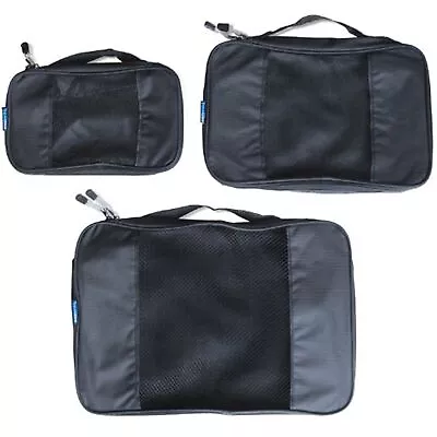 TravelWise Packing Cubes - 3 Piece Set (Black) • $14.05