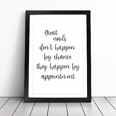 Great Nails Typography Wall Art Print Framed Canvas Picture Poster Decor • £39.95