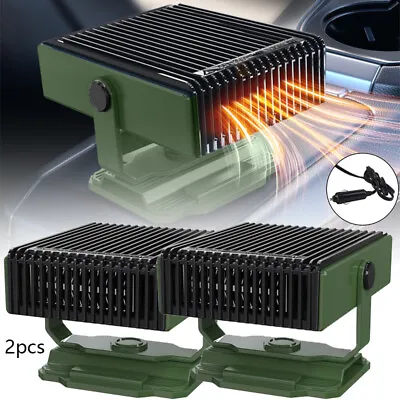 2x Electric Car Heater DC 12V Heating Fan Defogger Defroster Demister Portable • £15.99