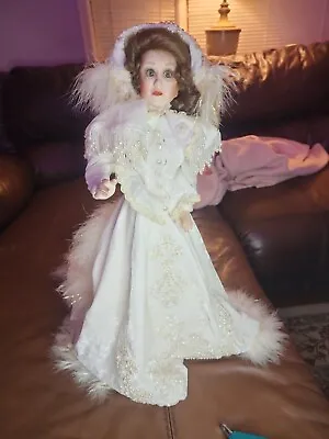 MARYSE NICOLE Franklin Mint Heirloom Charmin Crystal Porcelain Doll 20  1990RARE • $55