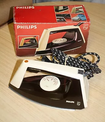 Vintage Brown Philips Iron HD1145 In Box • $39.99