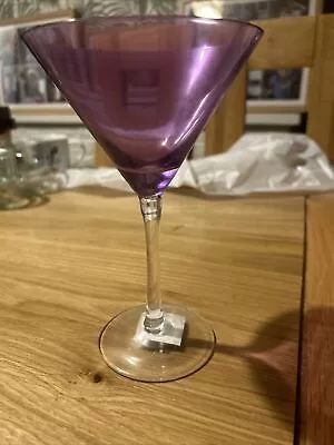 Purple Martini Cocktail Glass Large Conical Shape • £2