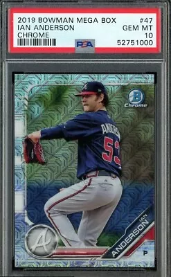 2019 Bowman Chrome Mega Box #47 Ian Anderson Braves PSA 10 GEM MINT • $36