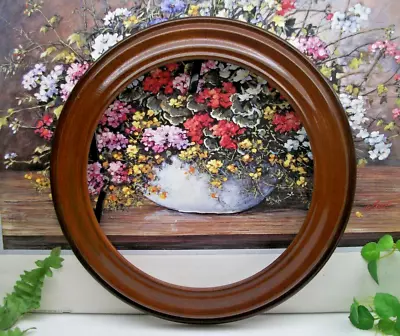 Van Hygan & Smithe  WOODRIDGE  11 1/8   Round Collector Plate Wood Frame • $23.98