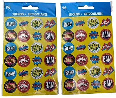 Stickerfitti BANG ZAP BOOM Stickers Comic Book Gift 96 Ct Lot Of 2 Gift 192  • $5.01