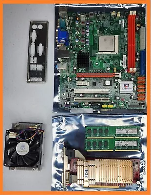 ECS A780GM Motherboard + AMD Sempron 145 CPU + 2GB DDR2 RAM + GPU Combo **** • $39