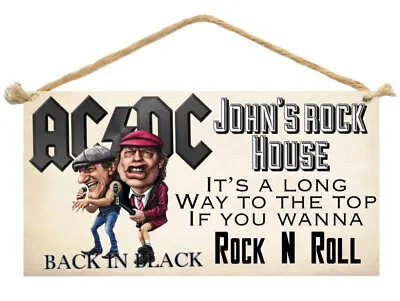 ACDC Wooden Sign Plaque Country Personalised Beer BarGARAGEShed Home Decor • $15