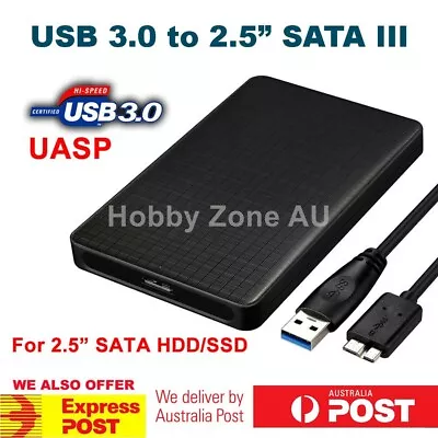 $9.85 • Buy USB 3.0 Hard Drive Disk 2.5  SATA HDD SSD External Slim Enclosure UASP Toolless