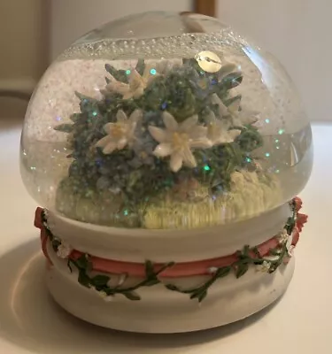  San Francisco Music Box Co Snow Globe Pink Rose Glitter 4 . • $18.99