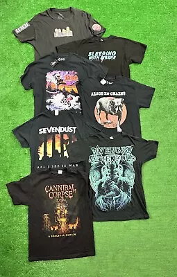 Lot Of 7 Rock N Roll Band Tour T-Shirt Tees Mens Size Medium Rock Music Metal • $37