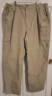 511 Tactical Pants Mens 42x34 Tan Ripstop Taclite Law Enforcement 5.11 Jeans • $24.89
