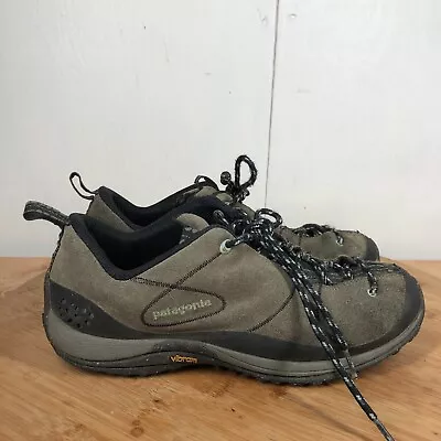 Patagonia Shoes Womens 10 Hiking Trail Bly Forge Gray Suede Sneakers Walking • $7.49