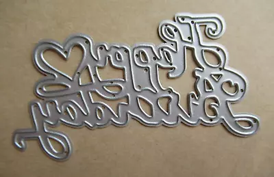 #8 Happy Birthday With Heart Metal Die Cutter • £2.99