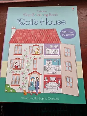Usborne First Colouring Book Doll's House Dolls House Colouring Activity Book • £3.99