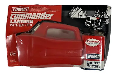 Nos Vintage 1970's  Flashlight Eveready Red #5122wb 6v Lantern Battery 509 • $37.98