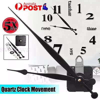 3/5x DIY High Torque Quartz Clock Movement Motor Mechanism Kit Fitting Long Hand • $15.76