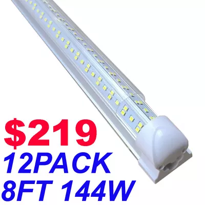 12Pack 8 Foot 8FT Led Tube Light 144W T8 Integrated 8' Led Shop Lights Warehouse • $219.97