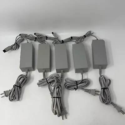 Lot Of 5 Official OEM Nintendo Wii AC Power Supply Adapter Cord RVL-002 TESTED • $29.99