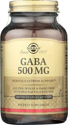 Solgar GABA 500mg 100 Vegetable Capsules • $18.74