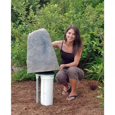 Plastic Fake Rock Cover Gray Concealing Lawn Pipe Well Pump Landscape Decor • $111.48