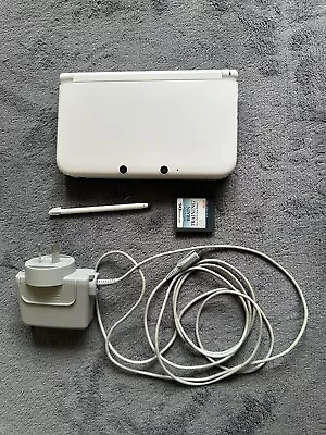 Nintendo 3DS XL White Handheld System With Charger Stylus 4gb SD Card And Game • $150