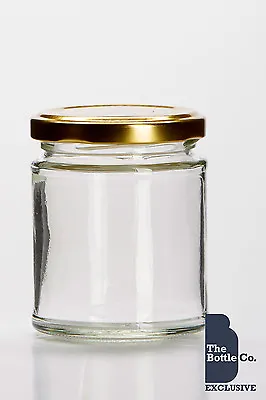 96 X 190ml / Approx 8oz JAM JARS  PICKLE CHUTNEY HONEY C/W CHOICE OF LID COLOUR • £55