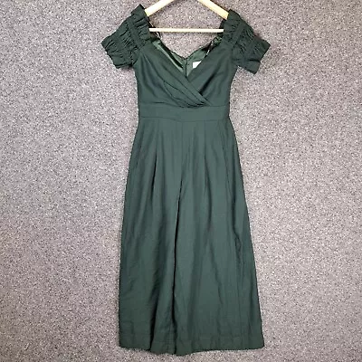 Sheike Womens Jumpsuit Size 8 Green Pockets Event Occasion • $34.95