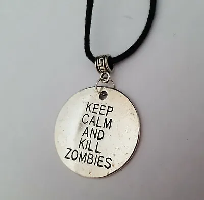 £2.50 • Buy Keep Calm And Kill Zombies Cord Necklace