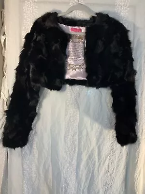 Juicy Couture Genuine Fox Fur Coat Bolero Shrug Cropped M • $399.99