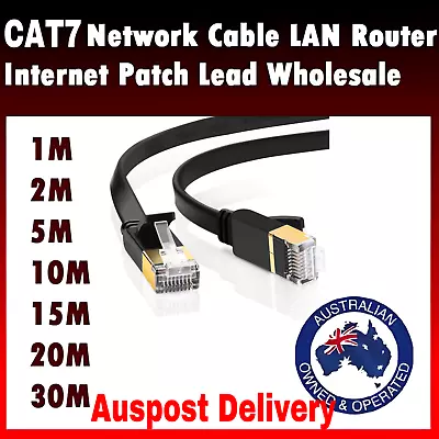 CAT7 Ethernet Network Cable LAN Internet 0.2 0.5 1 2 3 5 10 15 20 30 M FREE POST • $19.99