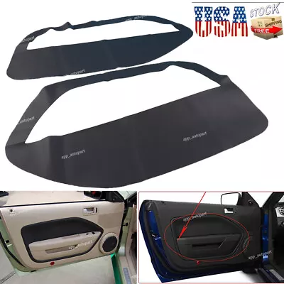 Fits Ford Mustang 2005-2009 Interior Door Panel Insert Hard Vinyl Cover Black • $13.59