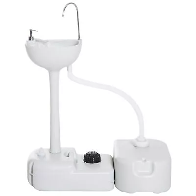 Outsunny 24L Portable Portable Hand Wash Sink Hand Washing Basin Water Tank HDPE • £82.99