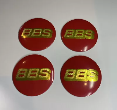 BBS Wheel Centre Caps Red & Gold 56mm Stickers/Emblems Cap • $32