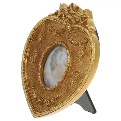 Small Antique Heart Picture Frame Mini Vintage Ornate Photo Frame Home Decor • $13.59