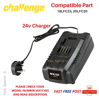 CHALLENGE  CH18V2 Argos 318/5771 Lawnmower 18v FAST Battery Charger  FAST POST • £59.95