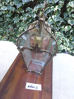 Vintage Antique Brass Victorian Light Fixture Pendant 101822 C • $135