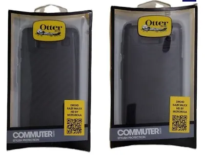 2-PACK Otterbox Commuter Hard Case Cover -  Motorola Droid Razr Maxx HD Black  • $15