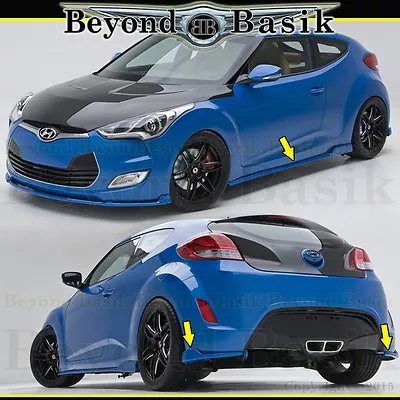 For 2012-2017 Hyundai Veloster Non-Turbo 4PC Sequence Style Side Skirts+Rear • $169.99