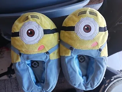 Minion Adult Small Size Slippers Fun Used Comfortable Easy Slip On Movie Yellow • $10