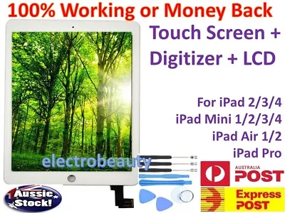 IPad 2 3 4 IPad Air 1 2 IPad Mini Full LCD + Touch Screen Digitizer Replacement • $78.95