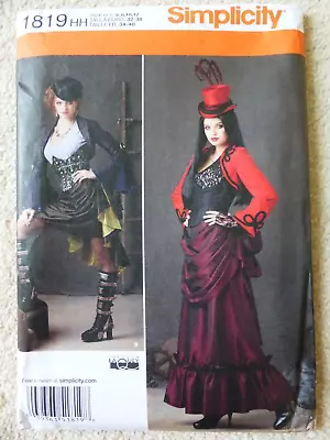 Simplicity 1819 Steampunk Goth Costume Cosplay Sewing Pattern HH Sizes 6 To 12 • £8.99