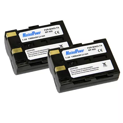 Refuelergy 2x Batteries For KONICA MINOLTA NP-400 NP400 Pentax D-LI50 DiMAGE A1 • $19.88