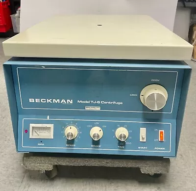 Used Beckman Centrifuge Model# TJ-6 W TH-4 Rotor & Buckets Approx. 2600 RPM Max • $355