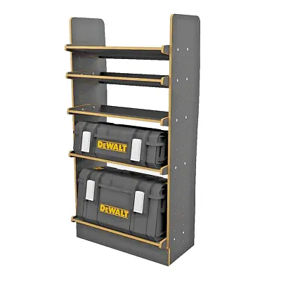 Van Plywood Tool Box  Racking (650mm) Black Hexaboard Available For Most Vans • £179