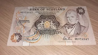 Bank Of Scotland Ten Pound Note 1989 • £14.95