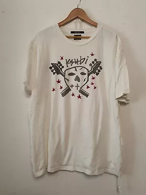 Ksubi Shirt Mens Size Xl Extra Large White Skull Crossbones Drawstring • $35