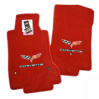 $182.99 • Buy 2007-2012 Corvette C6 Floor Mats Bright RED GM Licensed Premium 32oz In-Stock