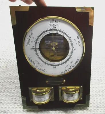 VTG Pebble Beach Golf Weather Station Barometer Thermometer Humidity France Made • $84.99