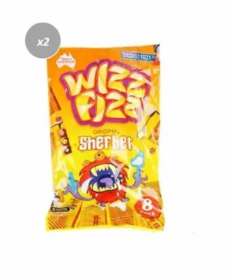 900842 2 X 12G PACKET WIZZ FIZZ ORIGINAL SHERBET SERIOUSLY FIZZY LOLLY CANDY • $1.50